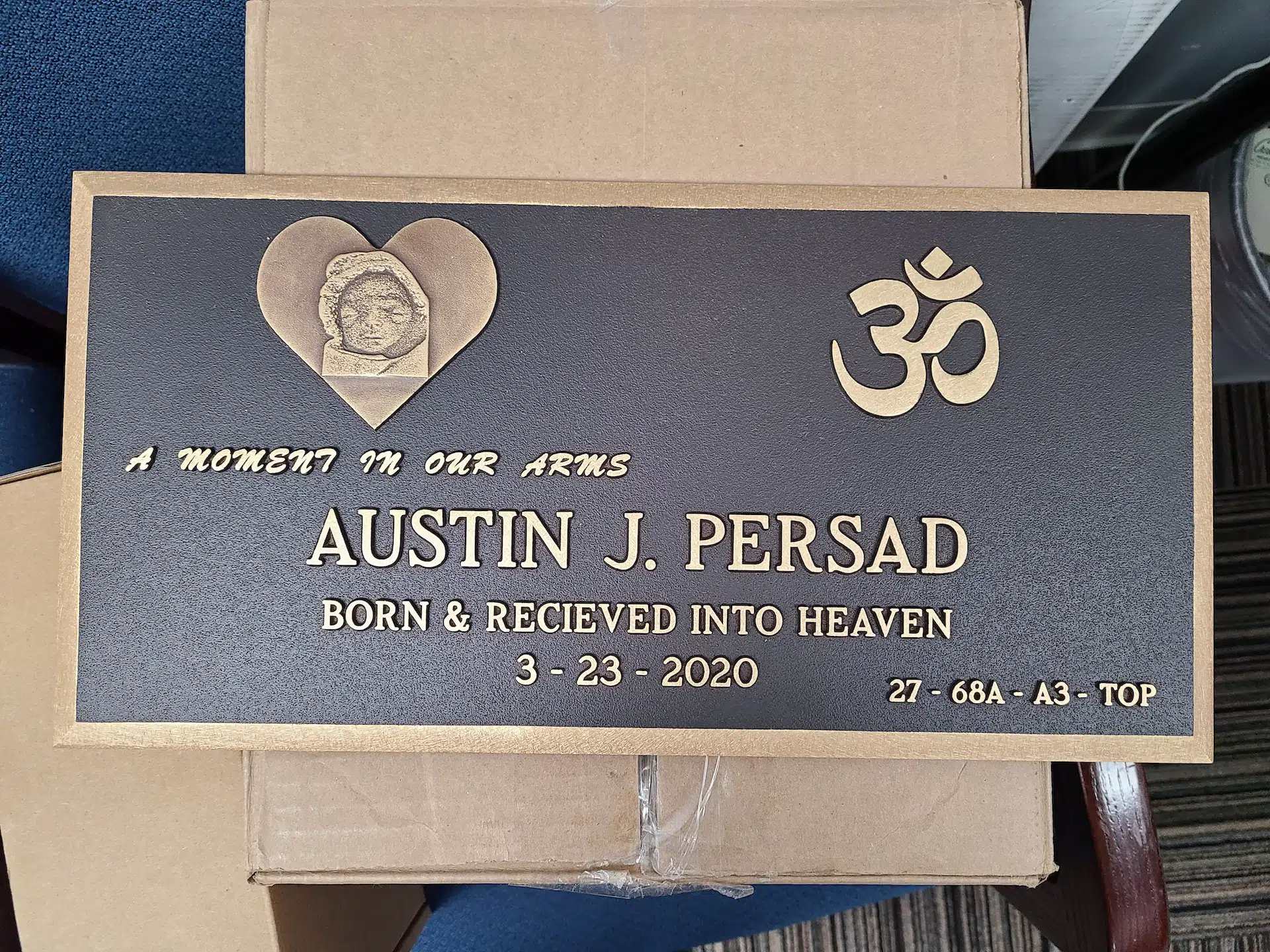 Bronze Tribute Plaque hand-carved by Tribute Plaque Shop in NJ — image 6